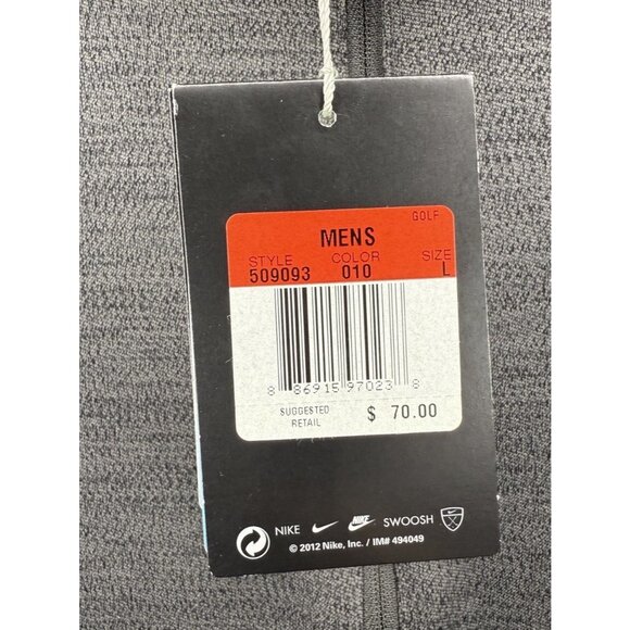 NWT Nike Golf Tour Men's Large Gray Black 1/4 Zip Vest Performance Dri-FIT‎ - Picture 7 of 11